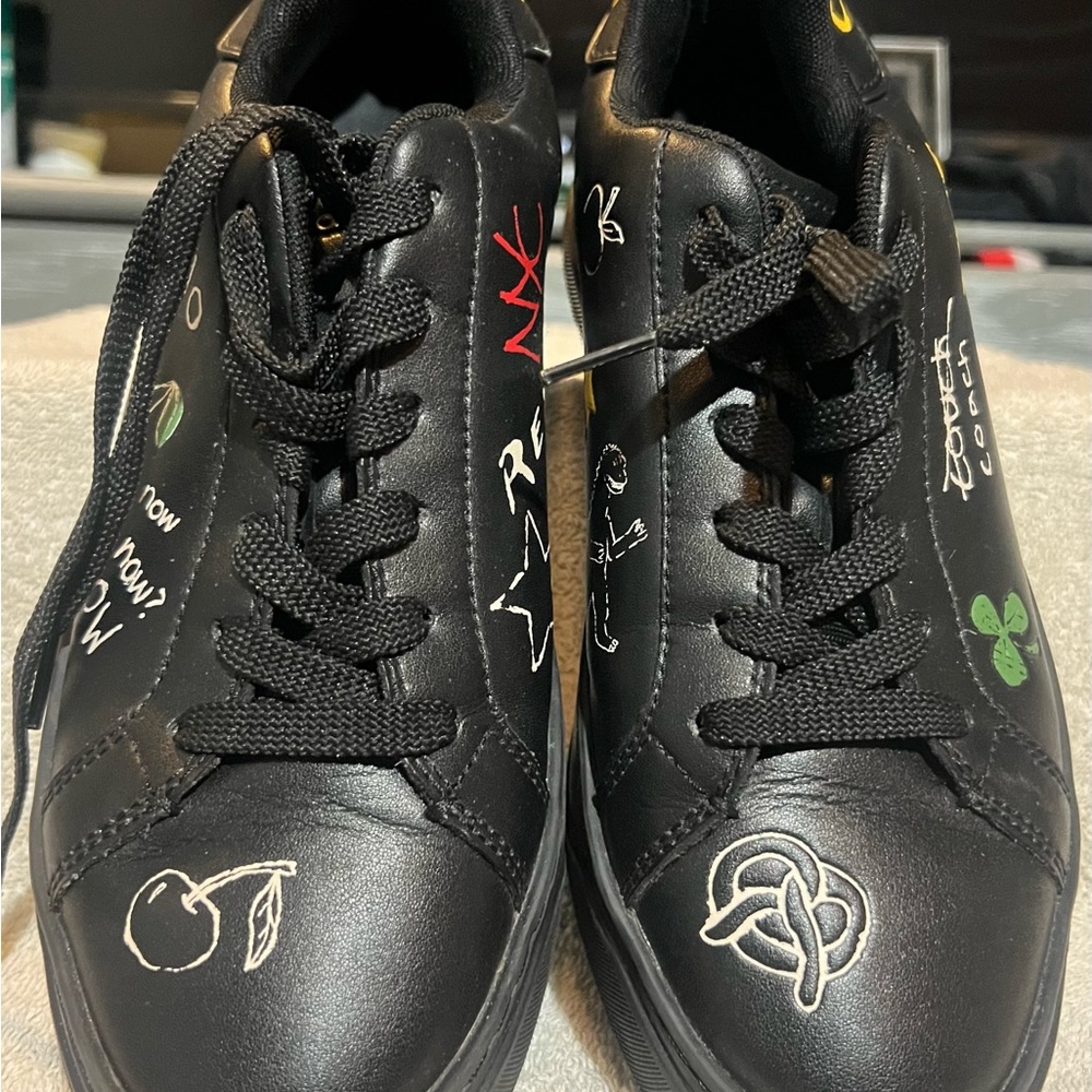 Coach High line signature low top charcoal/black sneaker